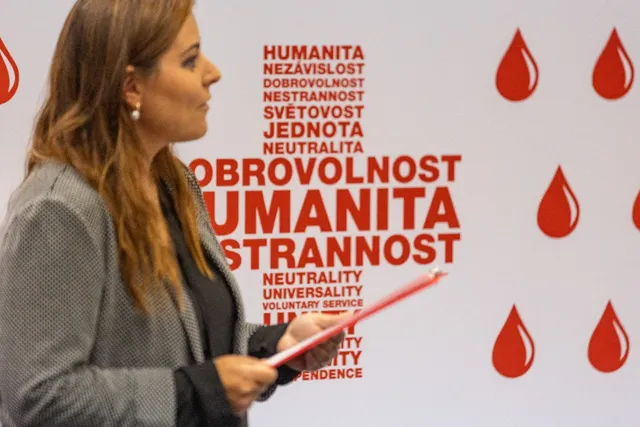 Slavnostní předávání Zlatého kříže ČČK 2. třídy pro bezpříspěvkové dárce za 120 odběrů krve, které proběhlo dne 13.10.2026
