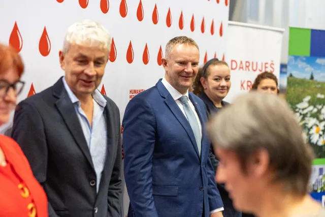 Slavnostní předávání Zlatého kříže ČČK 2. třídy pro bezpříspěvkové dárce za 120 odběrů krve, které proběhlo dne 13.10.2026